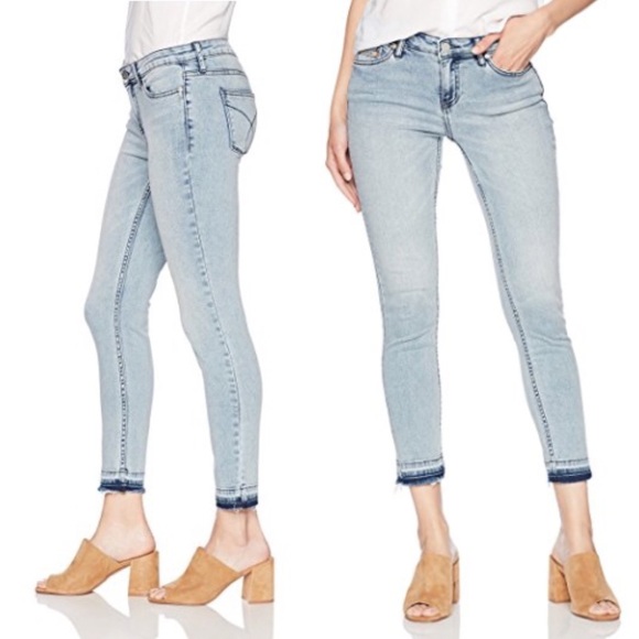 Calvin Klein Denim - Calvin Klein raw hem skinny ankle jeans Isla Blue